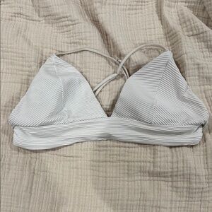 Striped Triangle Bikini Top